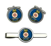 Hmas Dubbo Reale Australiano Blu Scuro Gemelli E Fermacravatta Set