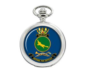 Hmas Platypus Reale Australiano Blu Scuro Orologio da Tasca