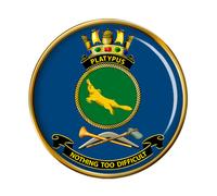 Hmas Platypus Reale Australiano Blu Scuro Spilla