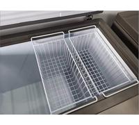 HMBEST Cestini congelatore a Cassa, 2 Pezzi, cestini Frigorifero-congelatore, cestini portaoggetti con Manici per Frigorifero Orizzontale Altezza 20 cm, Larghezza 22 cm,40cm