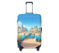 Hmbgfw A Joyful Holiday By The Seaside - Copertura protettiva per valigie da viaggio da 45,7 a 81,7 cm, accessori da viaggio, nero, X-Large