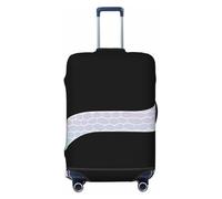 Hmbgfw Copertura protettiva per valigie da viaggio a righe in scala adatta a valigie da 45-81 cm, nero, Small