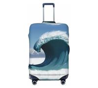 Hmbgfw Giant Monsters In The Waves Custodia protettiva per bagagli da viaggio adatta per valigie da 18-32 pollici Accessori da viaggio, nero, L, Nero, L