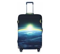 Hmbgfw Looking Up At The Earth - Copertura protettiva per valigie da viaggio, adatta per valigie da 45-81 cm, nero, Small