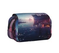 HMBGFW Mysterious Pirate Ship Cute Big Capacity Pencil Pen Case Office Large Storage High Capacity Bag Box Organizer