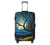 Hmbgfw Tree In The Moonlight - Copertura protettiva per valigie da viaggio, adatta per valigie da 45-81 cm, accessori da viaggio, nero, Large