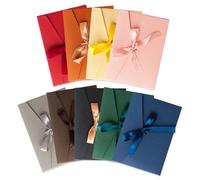 HMCEY 10 Pezzi Buste Biglietti Auguri Con Nastri,Busta Lettera Colorate,Buste Carta Vintage Piccole,Busta Inviti Matrimonio,Envelopes Small per Partecipazioni,Buoni Regalo,Compleanno-17.5 x 12.4 cm
