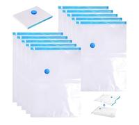 HMCEY 10 Pezzi Sacchetti per Sottovuoto Vestiti 30 X 40 CM,Buste Sottovuoto da Viaggio,Sacchi Sotto Vuoto Coperte e Piumoni,Vacuum Storage Bags Travel,Sacchetti Salvaspazio Armadio Riutilizzabili