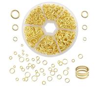 HMCEY 1010 Pezzi Anelli Aperti di Salto,Anellini per Bigiotteria Piccoli,Anello per Ciondoli Fai da Te,Mini Anellini per Portachiavi,Anelli di Piegatura,Jump Rings,Anelli Di Giunzione per Ciondoli