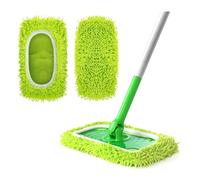 HMCEY 2 PCS Cuffietta Microfibra per Swiffer Panni Lavapavimenti,Panni Catturapolvere Lavabili per Swiffer Sweeper Mop Scopa,Panno Microfibra Pavimenti Riutilizzabili,Panno di Ricambio per Mocio