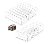 HMCEY 2 Pezzi Organizer Palette Make Up,Organizer Trucchi Cassetti,Porta Palette Make Up Trasparente,Porta Ombretti Plastica,Organizzatore Trucchi con 7 Scomparti,Organizzatore Cosmetici per Fard