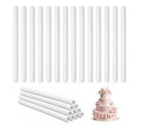 HMCEY 24 pezzi Pioli per Torte A Piani 1.2 X 30 CM,Supporto per Torte in Plastica, Bastoncini per Torta,Tasselli per Torta Riutilizzabili,Aste di Supporto Torta Più Piani per Compleanni, Matrimoni