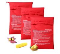 HMCEY 3 Pezzi Sacchetto Cuoci Patate Microonde,Sacco Cuoci Patate Riutilizzabili,Borsa per Cuocere Le Patates In Microonde,Sacchetto per Patates Lavabili,Potato Express,Cooking Bag per Cucina