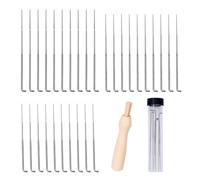 HMCEY 30 Pezzi Aghi per Feltro Set,Aghi per Infeltrimento con 1 Manici in Legno e 1 Flaconi per Ago,Needle Felting Kit,Ago per Lana Cardata Strumento per Principianti, Professionisti - 3 Misure