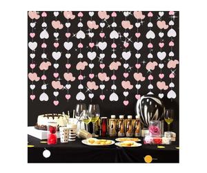 HMCEY 4 Pezzi Ghirlanda Cuore Matrimonio,Decorazioni Pendenti Cuore,Ghirlande Festa Compleanno,Glitterata Ghirlanda di Carta,Decorazioni da Appendere per Matrimonio,Ghirlandas San Valentino per Feste