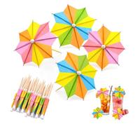 HMCEY 50 Pezzi Ombrelli da Cocktail, Decorazioni Cocktail Spiedini | Materiale per Uso Alimentare,Riutilizzabile,Ottagonale,Facile da Aprire e Chiudere,per Dolci, Pranzo, Bar, Compleanno