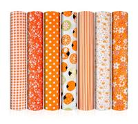 HMCEY 7 Pezzi Tessuto Cotone 50 X 50 CM,Scampoli Stoffa Cotone per Patchwork,Stoffe per Cucito Creativo,Tessuti per Quilting,Tessuti Stampati Quadrati,Cotton Fabric For Sewing per Artigianali