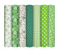 HMCEY 7 Pezzi Tessuto Cotone 50 X 50 CM,Scampoli Stoffa Cotone per Patchwork,Stoffe per Cucito Creativo,Tessuti per Quilting,Tessuti Stampati Quadrati,Cotton Fabric For Sewing per Artigianali