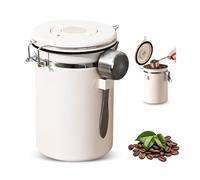 HMCEY Barattolo Caffe Ermetico 11.8 X 18 CM,Contenitore Caffe in Polvere,Coffee Beans Container,Contenitore Farina con Display Della Data e Cucchiaino,Barattolo per Conserve Zucchero per Noci e Tè