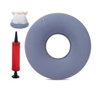 HMCEY Cuscino per Emorroidi,Ciambella per Sedersi con Pompa,Ciambella Emorroidi Gonfiabile,Ciambellas Antidecubito Sacrale,Cuscino Osso Sacro per Poltrona,Cuscinos per Coccige Ortopedico-Grigio