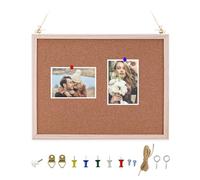 HMCEY Lavagna di Sughero 40 X 30 CM,Bacheca In Sughero Piccola,Pannelli Sugheros per Pareti con Spilli,Lavagnetta per Appendere Foto con Cornice In Legno,Cork Board per Ufficio,Camera da Letto