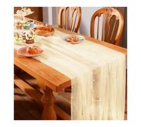 HMCEY Runner Tavola In Tulle con Perle 80 X 300 CM,Festa Runner Tavolo Matrimonio,Decorativo Runners da Tavolo Moderno Elegante,Compleanni Runners Tavola Natalizio,Centrino Tavolos Cucina per Comunion
