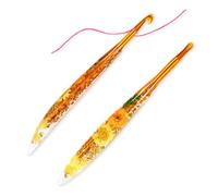 HMCEY Uncinetti Ergonomici 6 MM,Uncinetto Floreale Scintillante per Principianti,Crochet Hook,Uncinetto per Mani Artritiche Con Manico, Aghi per Uncinetti A Mano Fai Da Te,Accessori per Maglia