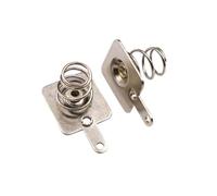 HMCOCOOFM 10 paia di piastre di ricambio for molle for batteria in argento 14,5 * 9 mm