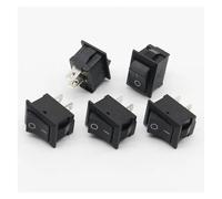 HMCOCOOFM 5 pezzi/lotto interruttore a pulsante nero 6A-10A 110V 250V KCD1 2 pin interruttore a bilanciere on/off a scatto 5 pezzi/lotto 21MM*15MM NERO