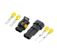 HMCOCOOFM Kit da 10 connettori elettrici impermeabili a 2 pin, terminali da 1,5 mm, for lampade allo xeno HID for auto a 2 pin
