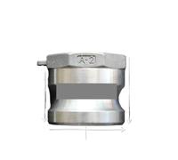 HMCOCOOFM Raccordo a sgancio rapido Camlock Femmina BSPT da 2" x Tipo A, scanalatura a camma in Acciaio Inox 304 for Pompe a Tubo