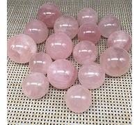HMCOCOOFM Sfera da massaggio al quarzo rosa naturale, pietre lucidate e cristalli, sfera decorazione for la casa (Size : 30-40mm)