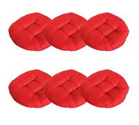 HMCUIQI Cuscini Sedie Cucina Rotondi Set da 6, Cuscino Sedie Esterno Rotondo, Ideale per Decorazione Tessuto Antiscivolo, per Sedile da Pavimento per Ufficio