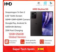 HMD Skyline 5G Smartphone 12GB + 256GB Snapdragon 7s Gen 2 Schermo da 6,55" 144Hz 50MP Carema 33W Ricarica rapida Google Pay Android 14