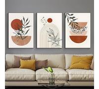 HMDKHI Moderna immagine geometrica, set di immagini astratte per soggiorno, camera da letto, poster artistico, senza cornice (immagine da parete, 13,30 x 40 cm x 3)