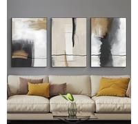 HMDKHI Moderna immagine geometrica, set di immagini astratte per soggiorno, camera da letto, poster artistico, senza cornice (immagine da parete 11,60 x 90 cm x 3)