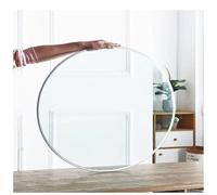 HMDVAPJCR Piano del tavolo rotondo in vetro da 25 pollici - Protezione superficiale in vetro temperato trasparente - Bordo smussato sicuro - Tavolino da caffè, da pranzo e da salotto(75CM(29.5IN))