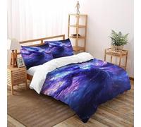 HMELTDIM Essere Cosmico Set Di Biancheria Da Letto 3 Pezzi Con Stampa 3D Essere Mistico Copripiumino Con 2 Federe in Microfibra Morbida E Leggera Super King（260x220cm）