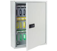 HMF 13642-07 Armadietto portachiavi con codice numerico, cassetta portachiavi grande | 42 ganci | 35 x 27 x 8 cm | Grigio chiaro