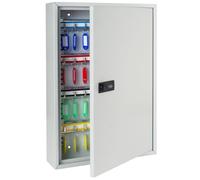 HMF 13664-07 Armadietto portachiavi con codice numerico, cassetta portachiavi grande | 64 ganci | 45 x 30 x 8 cm | Grigio chiaro