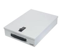 HMF 1413-07 Cassetta per documenti con serratura a combinazione | DIN A4 | Grigio chiaro