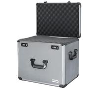 HMF 14422-02 Valigetta per Fotocamera in Alluminio, Valigia per Miniature con Schiuma Raster | 46 x 33 x 41 cm