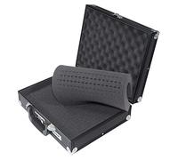 HMF 14531-02 Valigetta per Fotocamera in Alluminio, Custodia per Pistole con Schiuma Raster | 36,5 x 29 x 12 cm | Nero