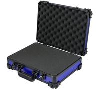 HMF 15502-05 Valigetta di trasporto con schiuma a griglia, valigetta universale, cassetta attrezzi | 39 x 29 x 12 cm | Blu
