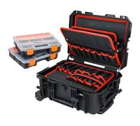 HMF 15604-02 Carrello Porta utensili da esterno vuota, cassetta per attrezzi grande | 46,5 x 36 x 22,5 cm