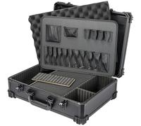 HMF 15701-02 - Cassetta degli attrezzi vuota, grande con schiuma a griglia, 46 x 33 x 15 cm