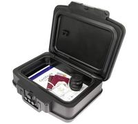 HMF 250437 - Scatola portadocumenti impermeabile con serratura a combinazione, formato DIN A4, 44,5 x 16,5 x 33 cm, colore: Nero