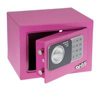 HMF 46126-15 Safe, piccola cassaforte con serratura a combinazione, cassaforte a muro | 23 x 17 x 17 cm | Rosa