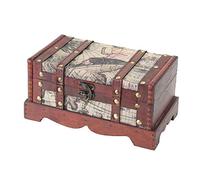 HMF 6408-123 Scrigno del Tesoro in Legno | 23 x 13 x 11 cm | Piccolo | America