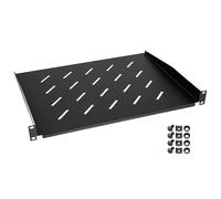 HMF 65499 Ripiano per armadio server | 19 pollici | 1 U | profondità di installazione 350 mm | nero